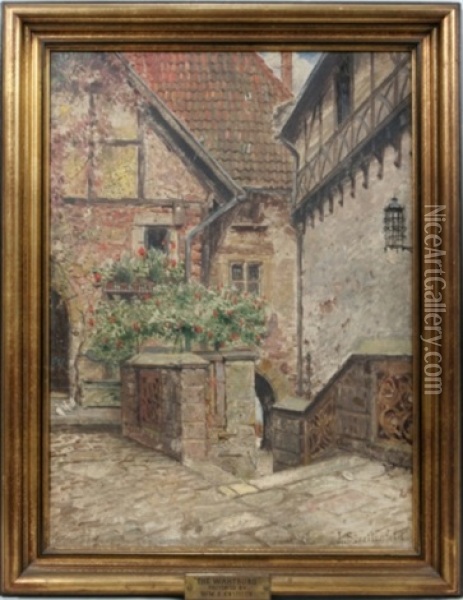 The Wartburg Oil Painting - Ludwig Louis Streitenfeld