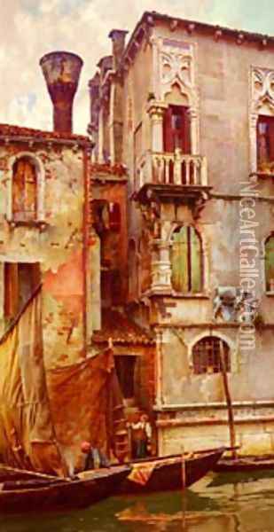 A Venetian Backwater Oil Painting - Logsdail William