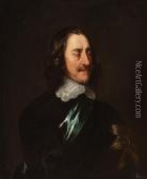 Portrait Karl I Von England Ol Auf Leinwand Oil Painting - Sir Peter Lely