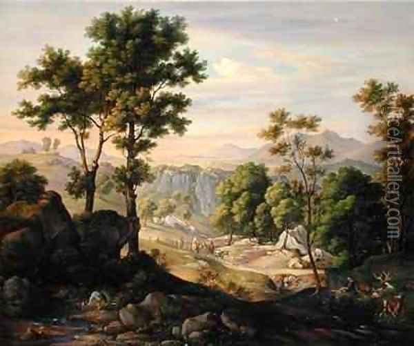 Italian Landscape 2 Oil Painting - Joachim Faber