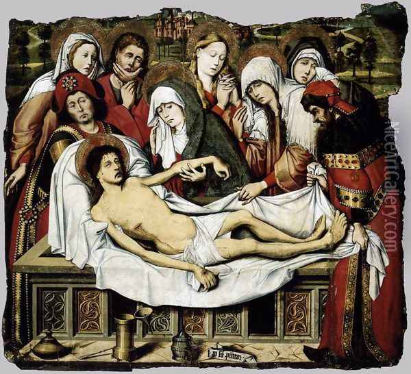 Entombment of Christ 1490s Oil Painting - Pedro Sanchez