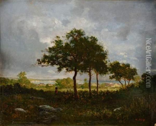 Paysage De Normandie Oil Painting - Narcisse-Virgile D Az De La Pena