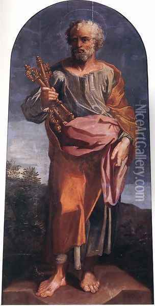 St Peter Holding the Key of the Paradise 1653-59 Oil Painting - Pierre Puget