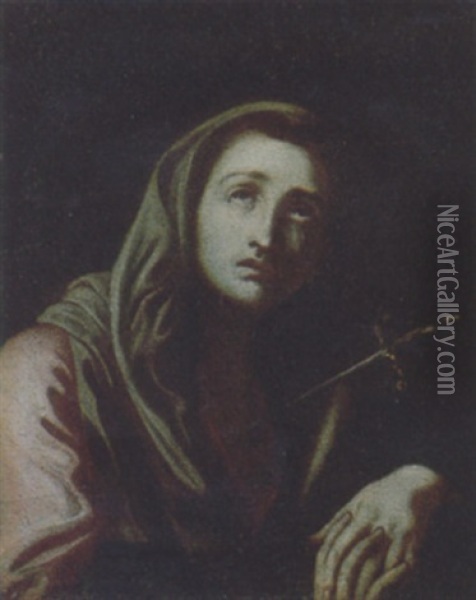 Addolorata Oil Painting - Francesco de Mura