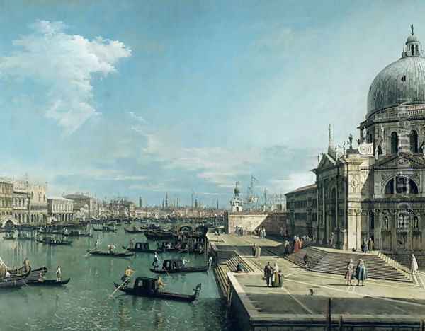 The Entrance to the Grand Canal, Venice Oil Painting - (Giovanni Antonio Canal) Canaletto