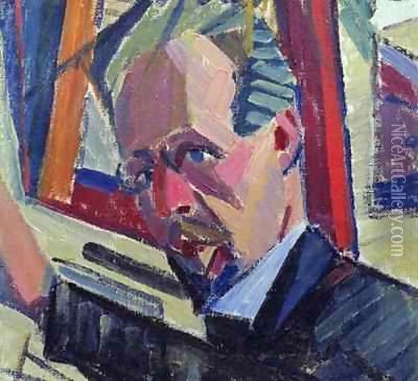 Self Portrait Oil Painting - Alexander Konstantinovich Bogomazov