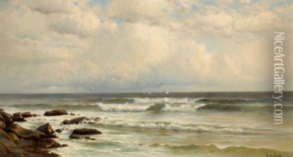 Summer Winds, Long Branch Beach, New Jersey Oil Painting - Francis Augustus Silva