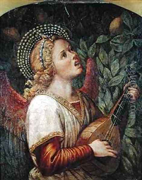 Angel Musician Oil Painting - Melozzo da Forli