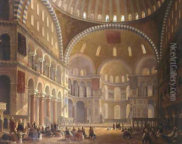 The Blue Mosque Oil Painting - Eva Gonzales