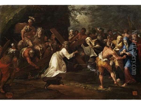 Kreuztragung Christi Mit Der Heiligen Veronika Oil Painting - Giacomo del Po