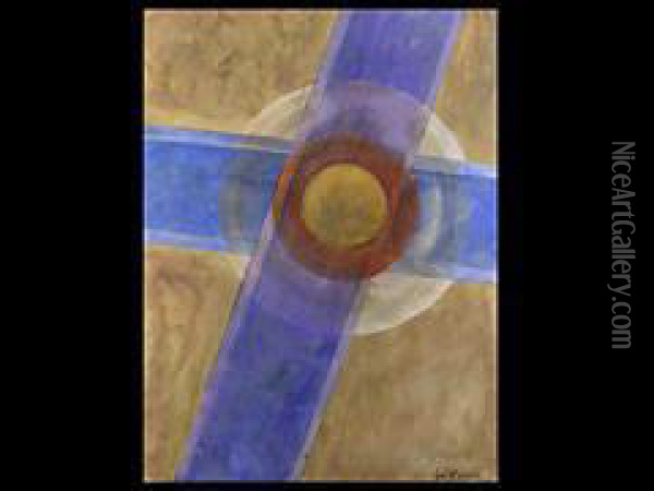 Abstrakte Komposition / Sonne Oil Painting - Ivan Klioune