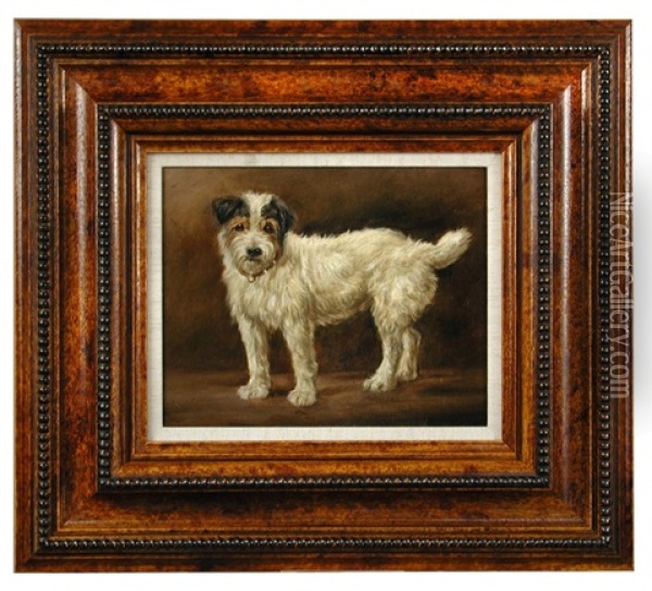 Study Of Caesar, The King's Dog Oil Painting - George Earl
