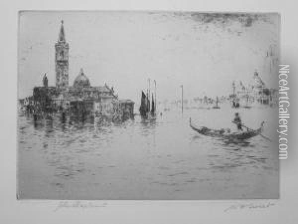 Isola Di S. Giorgio, Venice Oil Painting - Walter Henry Sweet
