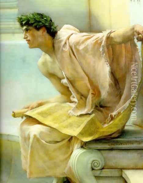 A Reading From Homer Detail Oil Painting - Sir Lawrence Alma-Tadema