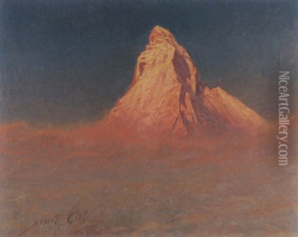 Das Matterhorn Oil Painting - Albert Henri John Gos