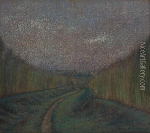 Le Chemin Tourmente Oil Painting - Henry de Groux
