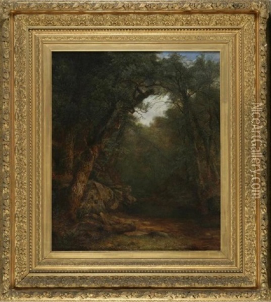 Forest Glen Oil Painting - Asher Brown Durand