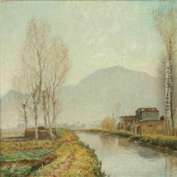 Vesuv En Vintermorgen Oil Painting - Peter Busch