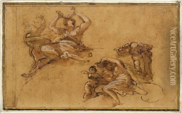 Studies Of Venus And Cupid Oil Painting - Domenico Maria Canuti