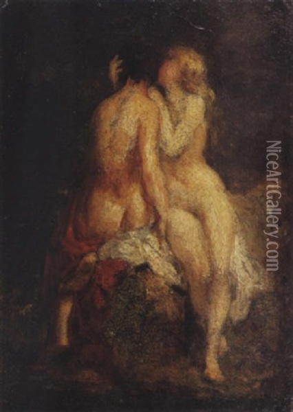Couple D'amoureux Oil Painting - Henri Fantin-Latour