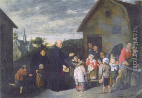 The Preaching Of Saint Ignatius Of Loyola Oil Painting - Thomas Van Apshoven