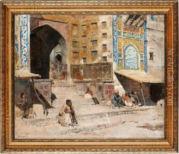 Weeks Lahore Oil Painting - Edwin Lord Weeks