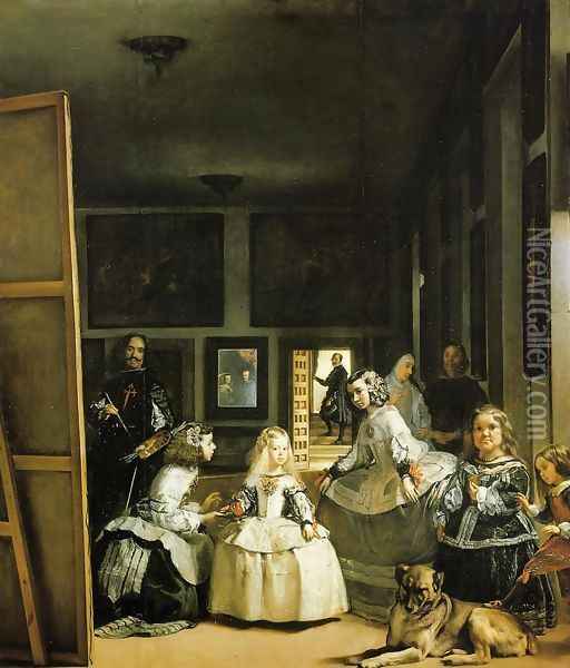 Velazquez and the Royal Family Oil Painting - Diego Rodriguez de Silva y Velazquez