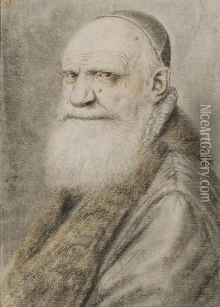 Portrait D'un Ecclesiastique Oil Painting - Nicolas Lagneau