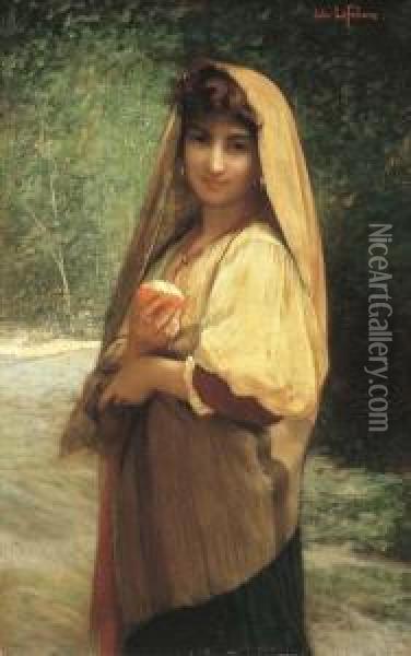 L'italienne A L'orange Oil Painting - Jules Joseph Lefebvre