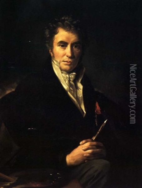 Portrait Du Peintre Jacques-louis David Oil Painting - Francois Joseph Navez