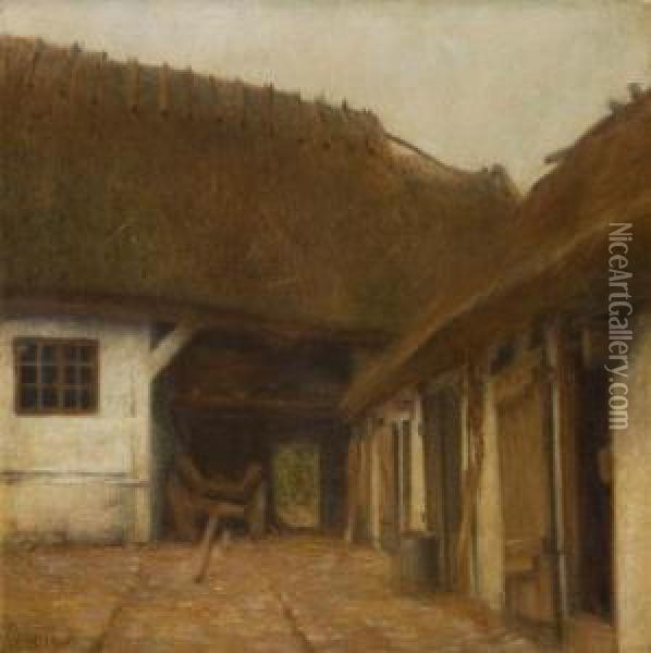 Romantischer Bauernhof Oil Painting - Vaino Blomstedt