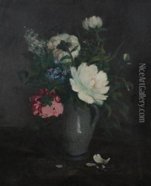 Bouquet Of Peonies Oil Painting - Jules Felix Ragot