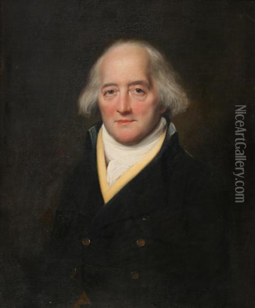 Half Length Portrait Of A Gentleman Oil Painting - Thomas Phillips