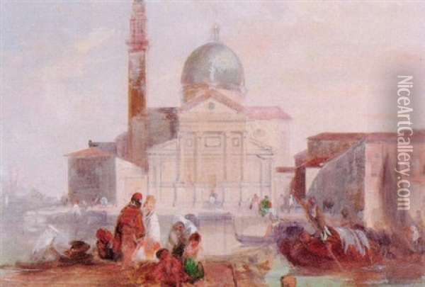 Sta. Maria Della Salute, Venice Oil Painting - Edward Pritchett