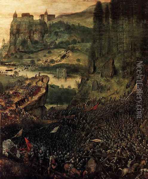 The Suicide of Saul (detail) 1562 Oil Painting - Jan The Elder Brueghel
