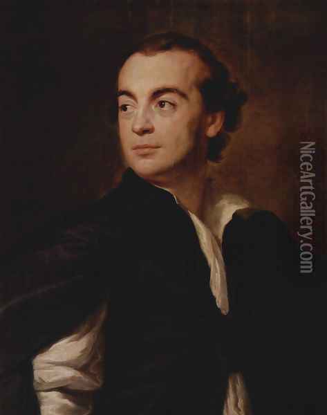 Portrait of a man (Johann Joachim Winckelmann) Oil Painting - Anton Raphael Mengs