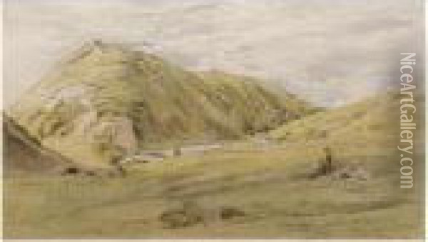 Entrance To Dovedale From Ashbourne, Derbyshire Oil Painting - John Linnell