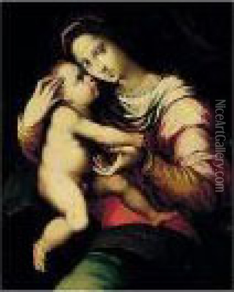 The Madonna And Child Oil Painting - Andrea Piccinelli Il Brescianino