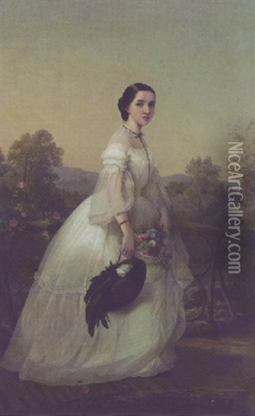 Jenny Lind, The Swedish Nightingale Oil Painting - Louis Lang