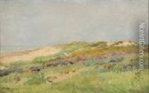 Dunes En Normandie Oil Painting - Edmond Marie Petitjean