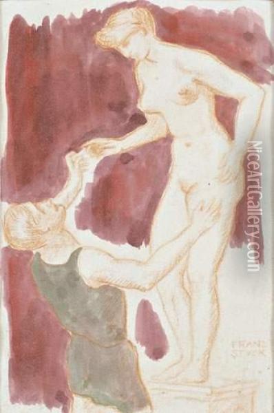 L'homme Et La Femme Oil Painting - Franz von Stuck