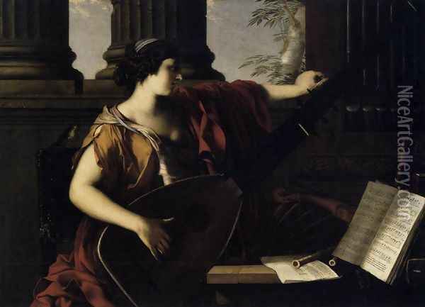 Allegorical of Music 1649 Oil Painting - Laurent De La Hire