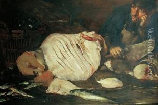 Leetal Du Poissonnier Oil Painting - Eugene Joors