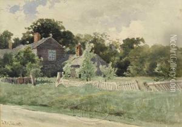Colonial Homestead Oil Painting - Samuel Peter Rolt Triscott