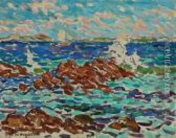 Seascape Oil Painting - Maurice Brazil Prendergast