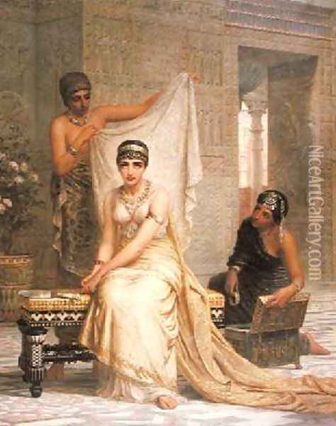 Queen Esther 1878 Oil Painting - Edwin Longsden Long