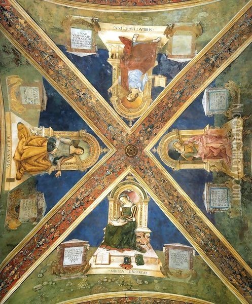 Four Enthroned Sibyls Oil Painting - Bernardino di Betto (Pinturicchio)