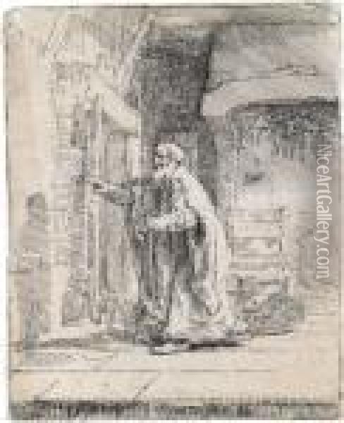 Der Blinde Tobias Oil Painting - Rembrandt Van Rijn