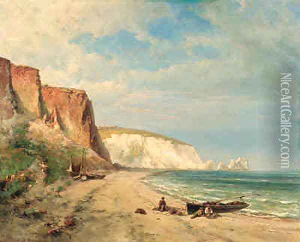 The Needles of the Isle of Wight Oil Painting - Hermanus Koekkoek