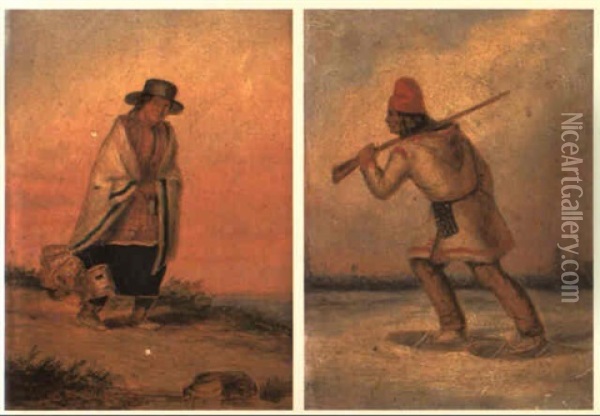 An Indian Trapper Oil Painting - Cornelius David Krieghoff